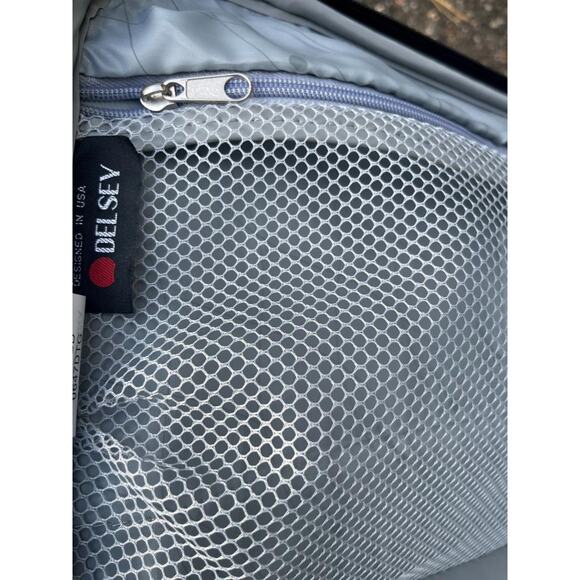 Delsey Softside Expandable Checked Medium 25 Inch Blue - Picture 4 of 6